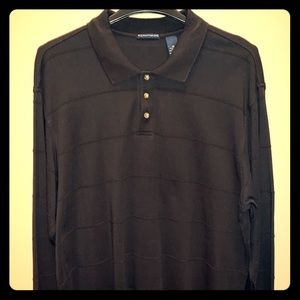 Men’s Big & Tall black long sleeve top 2X